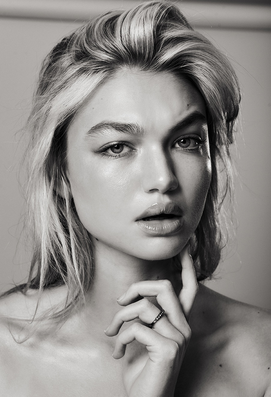 Cami, editorial pose, studio light